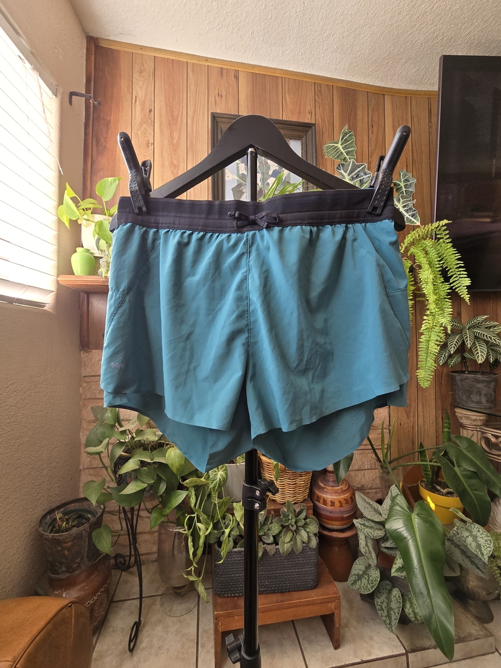 Janji Teal Athletic Shorts with Black Waistband